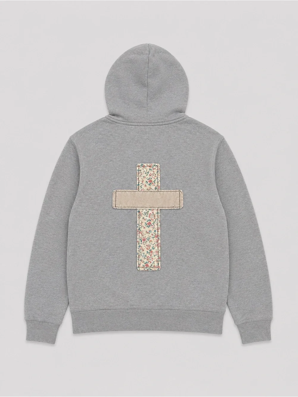 Nike Women's Gray Pullover Hoodie - Floral Cross Back Detail - Size Large
